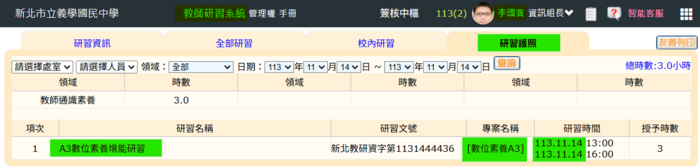 若研習護照中有[數位素養A3]，則不用再次研習圖片
